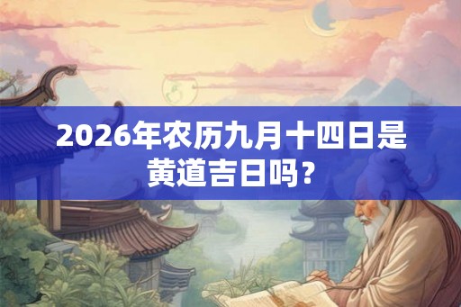 2026年农历九月十四日是黄道吉日吗？