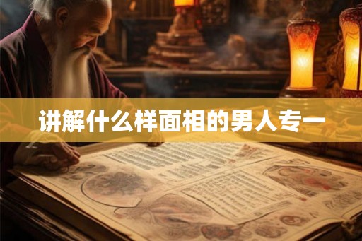 讲解什么样面相的男人专一