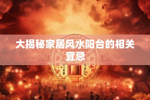 大揭秘家居风水阳台的相关宜忌