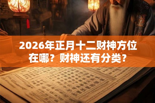 2026年正月十二财神方位在哪？财神还有分类？