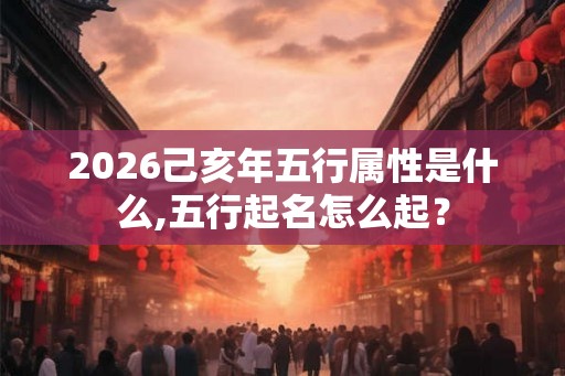 2026己亥年五行属性是什么,五行起名怎么起？