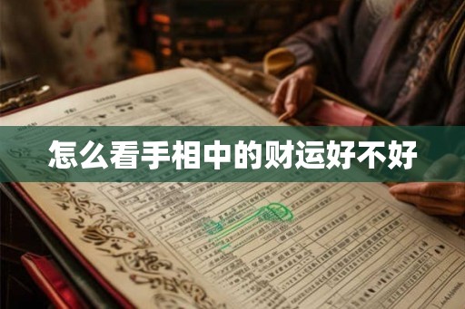 怎么看手相中的财运好不好
