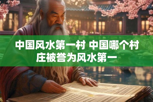 中国风水第一村 中国哪个村庄被誉为风水第一