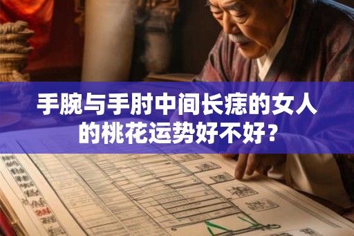 手腕与手肘中间长痣的女人的桃花运势好不好？