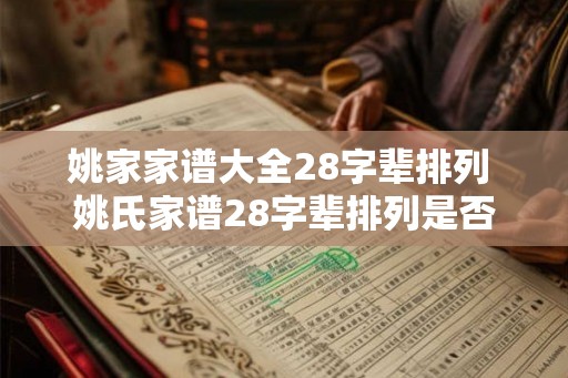 姚家家谱大全28字辈排列 姚氏家谱28字辈排列是否可查询