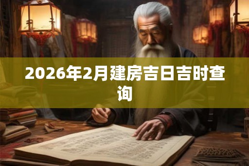 2026年2月建房吉日吉时查询 2026年2月建房吉日吉时查询