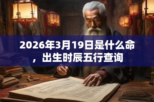 2026年3月19日是什么命，出生时辰五行查询