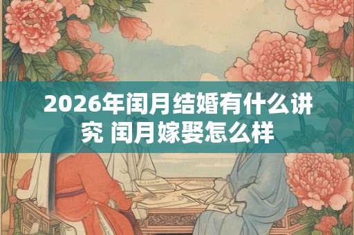 2026年闰月结婚有什么讲究 闰月嫁娶怎么样 2026年闰月结婚有什么讲究 闰月嫁娶怎么样