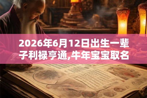 2026年6月12日出生一辈子利禄亨通,牛年宝宝取名参考