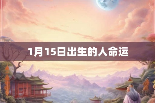 1月15日出生的人命运