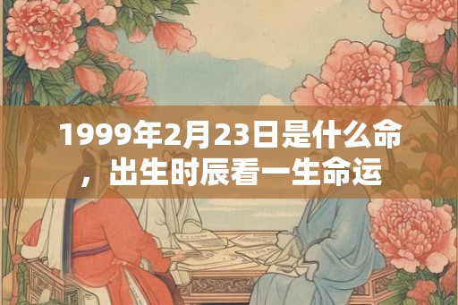 1999年2月23日是什么命,出生时辰看一生命运 1999年2月23日是什么命,出生时辰看一生命运