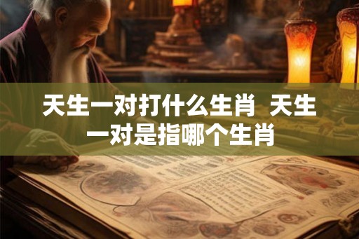 天生一对打什么生肖  天生一对是指哪个生肖