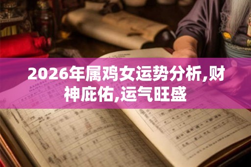 2026年属鸡女运势分析,财神庇佑,运气旺盛