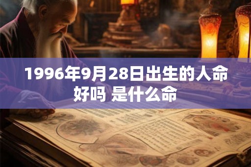 1996年9月28日出生的人命好吗 是什么命