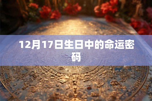 12月17日生日中的命运密码
