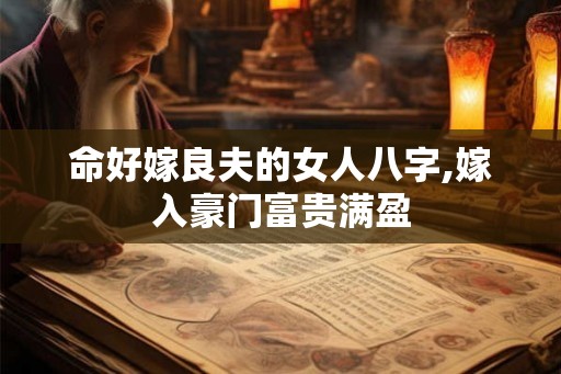 命好嫁良夫的女人八字,嫁入豪门富贵满盈