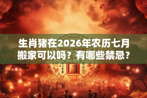 生肖猪在2026年农历七月搬家可以吗？有哪些禁忌？