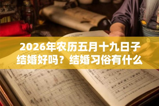 2026年农历五月十九日子结婚好吗?结婚习俗有什么? 2026年农历五月十九日子结婚好吗?结婚习俗有什么?