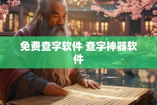免费查字软件 查字神器软件