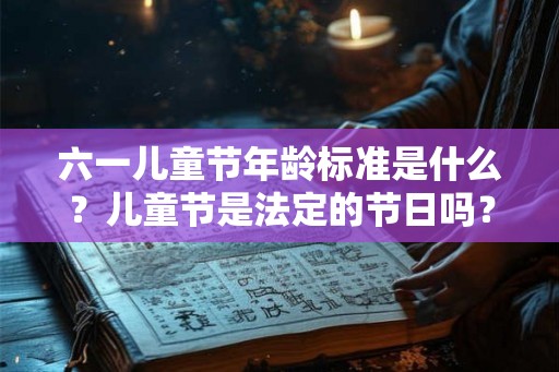 六一儿童节年龄标准是什么？儿童节是法定的节日吗？
