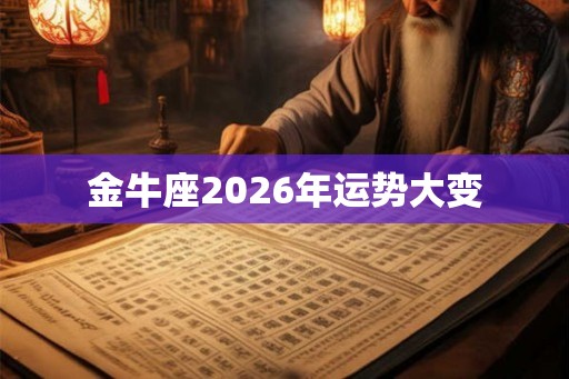金牛座2026年运势大变