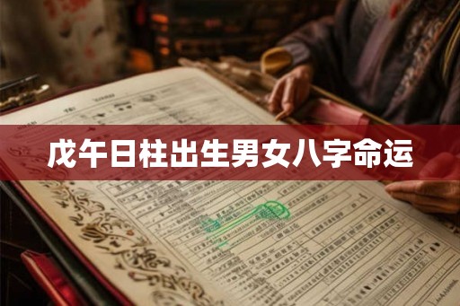 戊午日柱出生男女八字命运