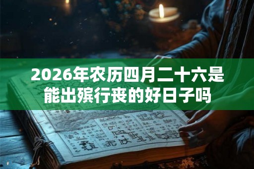 2026年农历四月二十六是能出殡行丧的好日子吗 2026年农历四月二十六是能出殡行丧的好日子吗