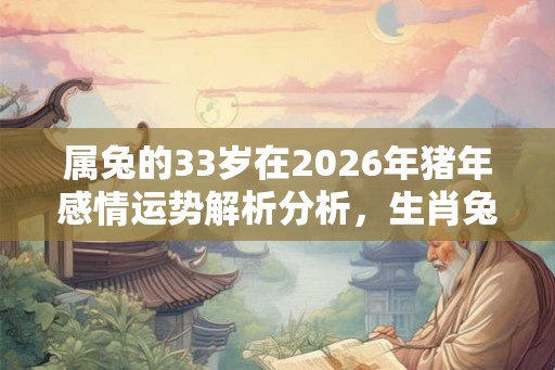 属兔的33岁在2026年猪年感情运势解析分析，生肖兔的爱情观