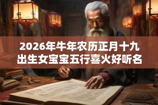 2026年牛年农历正月十九出生女宝宝五行喜火好听名字推荐