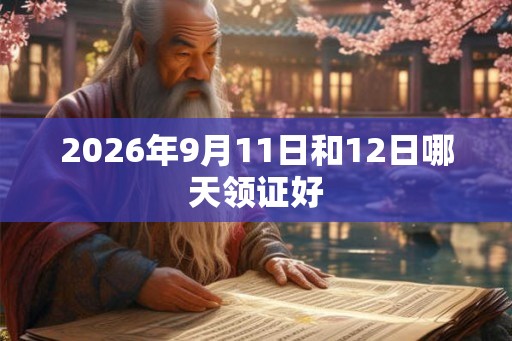 2026年9月11日和12日哪天领证好 2026年9月11日和12日哪天领证好