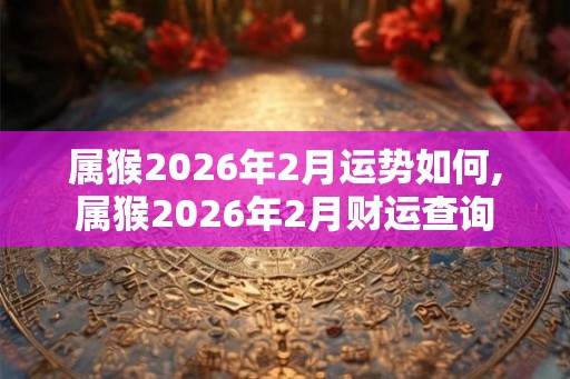 属猴2026年2月运势如何,属猴2026年2月财运查询