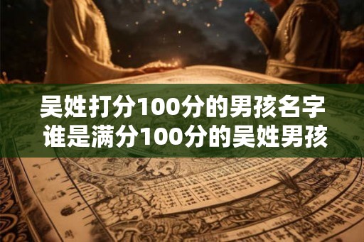 吴姓打分100分的男孩名字 谁是满分100分的吴姓男孩