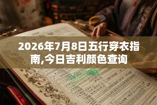2026年7月8日五行穿衣指南,今日吉利颜色查询
