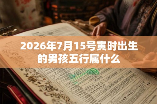 2026年7月15号寅时出生的男孩五行属什么