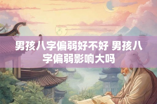 男孩八字偏弱好不好 男孩八字偏弱影响大吗