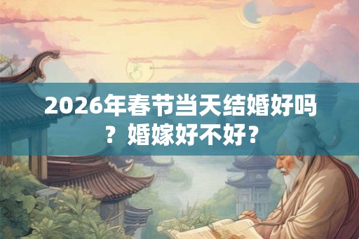 2026年春节当天结婚好吗？婚嫁好不好？