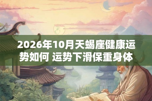 2026年10月天蝎座健康运势如何 运势下滑保重身体