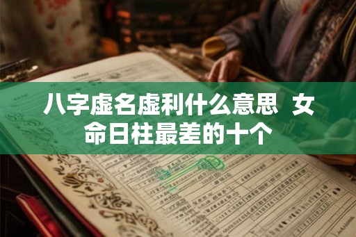 八字虚名虚利什么意思  女命日柱最差的十个