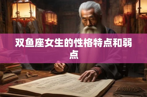 双鱼座女生的性格特点和弱点