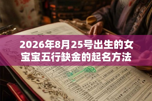 2026年8月25号出生的女宝宝五行缺金的起名方法