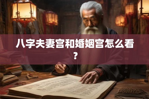 八字夫妻宫和婚姻宫怎么看？
