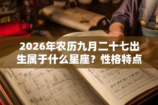 2026年农历九月二十七出生属于什么星座？性格特点好吗？