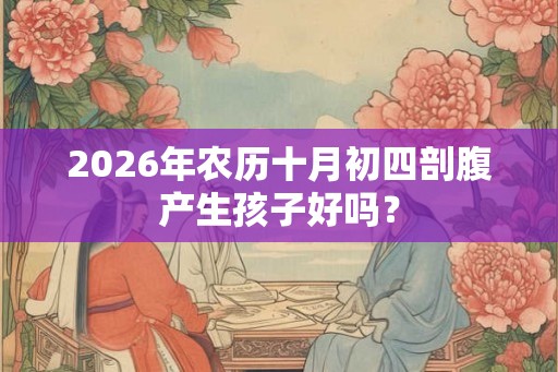 2026年农历十月初四剖腹产生孩子好吗？