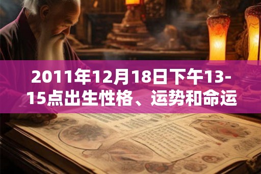 2011年12月18日下午13-15点出生性格、运势和命运