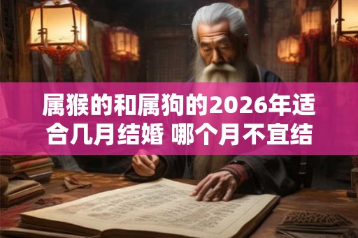 属猴的和属狗的2026年适合几月结婚 哪个月不宜结婚
