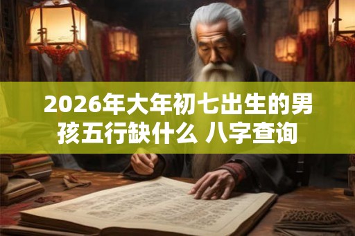 2026年大年初七出生的男孩五行缺什么 八字查询