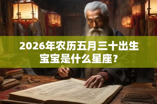 2026年农历五月三十出生宝宝是什么星座? 2026年农历五月三十出生宝宝是什么星座?