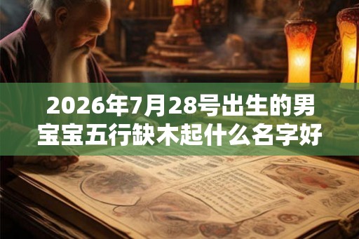 2026年7月28号出生的男宝宝五行缺木起什么名字好听