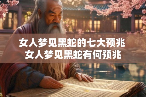 女人梦见黑蛇的七大预兆 女人梦见黑蛇有何预兆 女人梦见黑蛇的七大预兆 女人梦见黑蛇有何预兆