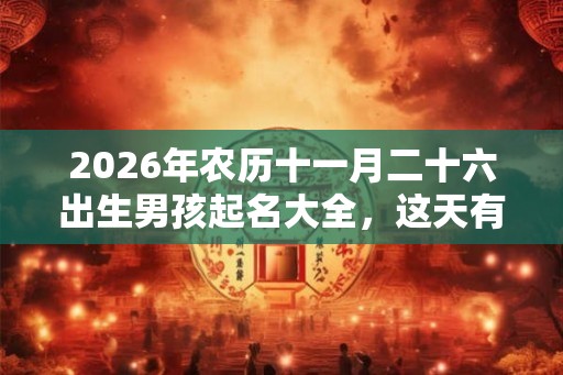 2026年农历十一月二十六出生男孩起名大全，这天有何宜忌？